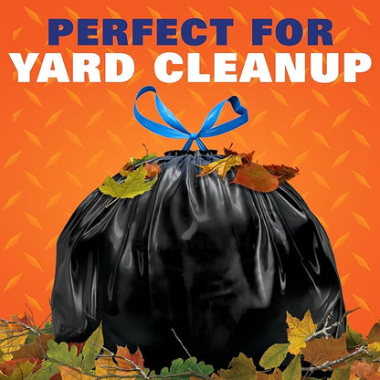 Hefty Strong Lawn & Leaf Trash Bags,39 Gallon,38 Count (Pack of 3)