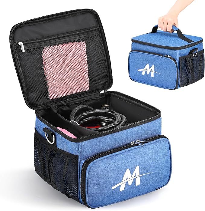 Moongiantgo Steam Cleaner Carry Bag, Protective Organizer Case with Adjustable Compartments & Extra Pockets for Handheld Steamer Accessories (Storage Bag Only, Machine Not Included)