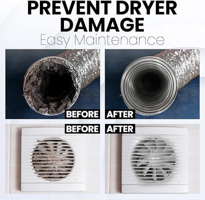 Dryer Lint Brush Vent Cleaner, Long Flexible Refrigerator Condensor Coil Cleaning Brush, Fridge and Radiator Cleaner Brush, 26 Inch,2 PC