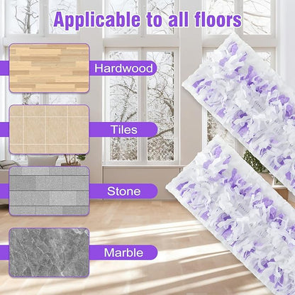 60 Pack Power Mop Refill Pads for Swiffer Power Mop, Disposable Spray Wet Pads Refill for Swiffer PowerMop Multi-Surface Mopping Pad Refills,Mop Head Replacement for Floor Cleaning