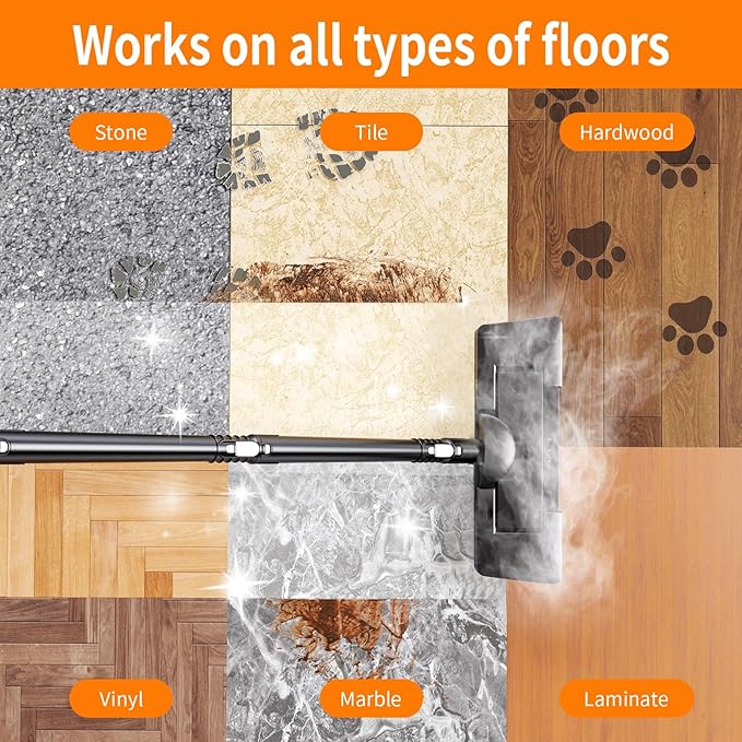 Steam Mop, Detachable Steam Cleaner 16-in-1 Lightweight Handheld Steamer for Hardwood Floors, Home, Tile,Wall Furniture, Clothes, Windows Cleaning