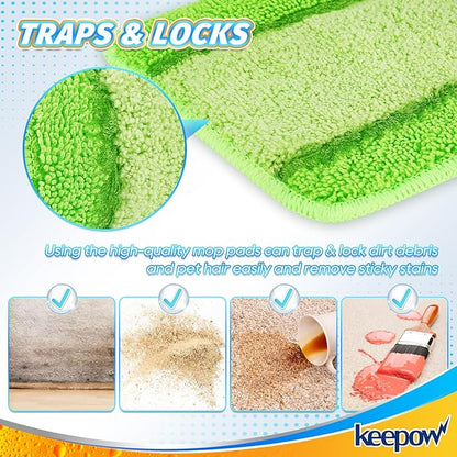 Libman 2 Pack Freedom Spray Mop Pad Refill, 16 in Microfiber Reusable Floor Cleaning Pad for Multi-Layer Floors