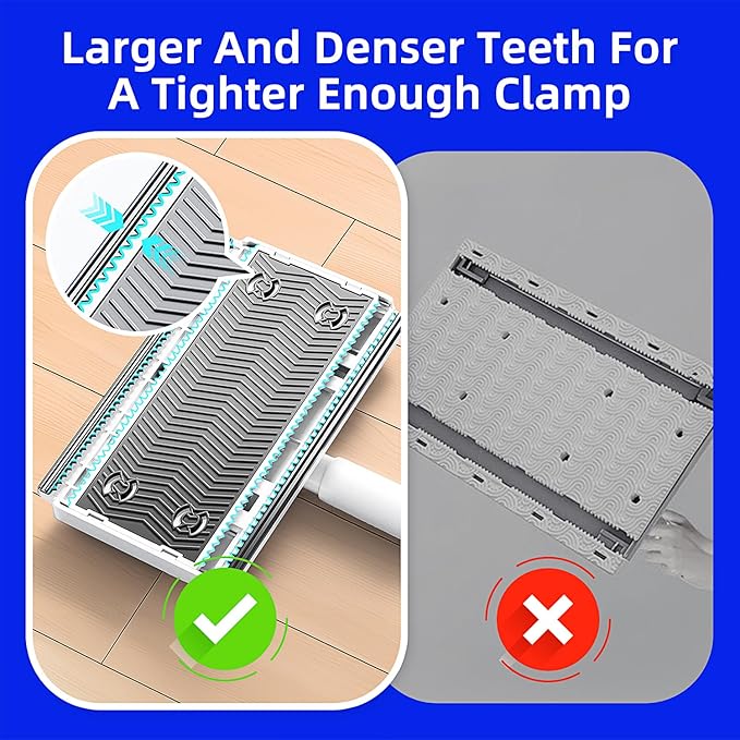Press Grip Mini Clip Mop with 39' Handle — Zero-Touch Gap Cleaner & Locking Head, Includes 5 Reusable Cloths for Multi-Surface Cleaning (39 in mini dust mop)