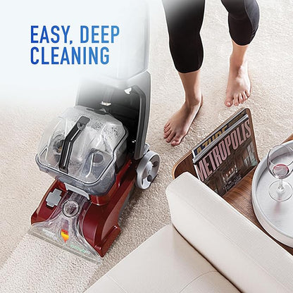 Hoover PowerScrub Deluxe Carpet Cleaner Machine, Deep Cleaning Carpet Shampooer Machine, SpinScrub Brushes, HeatForce Drying, Pet & Upholstery Tools, Pair with Hoover Carpet Cleaner Solution