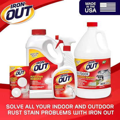 Iron OUT Automatic Toilet Bowl Cleaner Tablets, Helps Remove and Prevent Rust Stains with Every Flush, Lasts up to 45 Days, Made in the USA, 2 Tablets