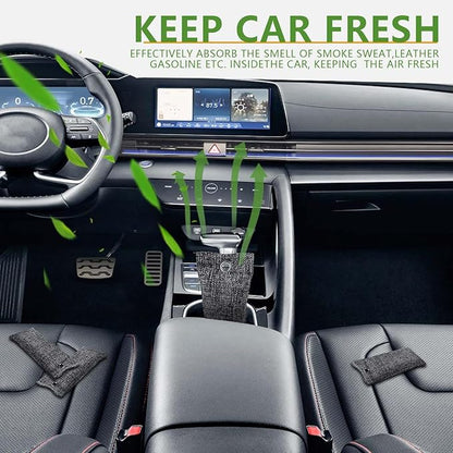 4 Pack Activated Charcoal Odor Absorber, Bamboo Charcoal Air Purifying Bags Odor Eliminator Air Freshener Deodorizer for Shoe, Closet, Car, Basement