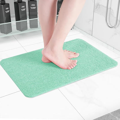Hargiis Non-Slip Bathtub Mat, Anti Slip Shower Mat, Fast Drying Bathtub Mats, Foot Scrubber Mat, Anti Slip Mat for Tub, Floor, Bathroom, Kitchen, Home, Hotel (Light Green 24"×16")