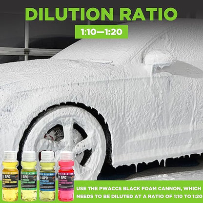 PWACCS Foam Cannon for Pressure Washer, Car Wash Kit with Soap, Snow Foam Blaster 1.5 Liter, Power Washer Soap Cannon with Car Drying Towel and Wash Mitt, 3600 PSI