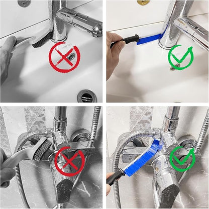 4 Pcs Crevice Cleaning Brush, New Multifunctional Gap Cleaning Toilet Brush Tool, Bathroom Gap Brush, Grout Cleaner Brush Hard Bristle Crevice Cleaning Brush