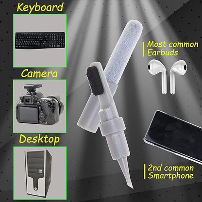 Camkix 6-in-1 Electronics Cleaning Kit - Key Puller, Flocking Sponge Cleaner, Pen Nibs, Cleaning Cloths - Keyboards, Earbuds, Hearing Aids- Cleaner for Smartphones, Laptops, PC Monitors, Cameras