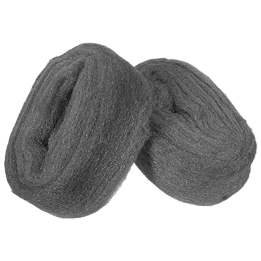 2 Rolls #0000 Steel Wool Pads, Fine Coarse Wire Wool Fabric for Rust Removal, Polishing, and Cleaning Wood Metal Surfaces, Flexible Steel Mesh for Industrial and Household Use