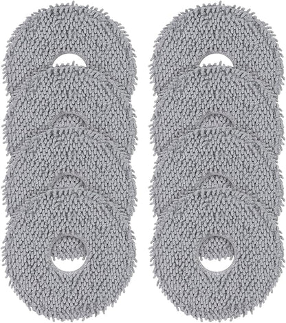 VIEWALL 8 Pack Mop Cloths for Roborock Qrevo QV 35A/35S/S5V/Q Revo S/Pro/Master/Plus/Curv/S5X/Edge/S5A/QX Revo/Saros 10R/20 Series Vacuum Cleaner, Microfiber Washable Mop Pad Replacement Accessories