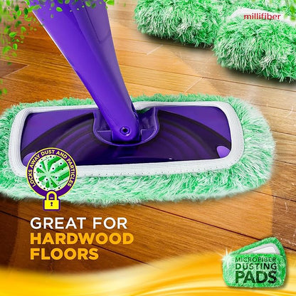 Millifiber Floor Duster Refill Compatible with Swiffer WetJet (2 Pack) - Microfiber Mop Pads for Dusting Cloths - Reusable Replacements Mop Pads