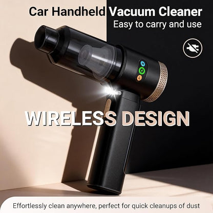 Portable Car Vacuum Cordless 18000PA High Power Handheld Vacuum Cleaner for Car, Mini Cordless Rechargeable Vacuum for Car Interior, Truck, Desktop, Home, Ultimate Car Accessories Tech Gift for Men