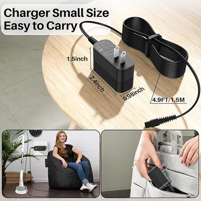 Charger for KHelfer Kh8 Pro Electric Spin Scrubber Compatible with Kh8 Series Kh1 Pro Kh2 KH8W KH8B KH8G Power Scrubber DC 9V AC Adapter