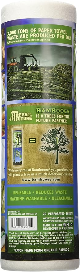 Bambooee Reusable Bamboo Towel ( Single roll, each roll comes with 20 sheets of Bamboee Towels)
