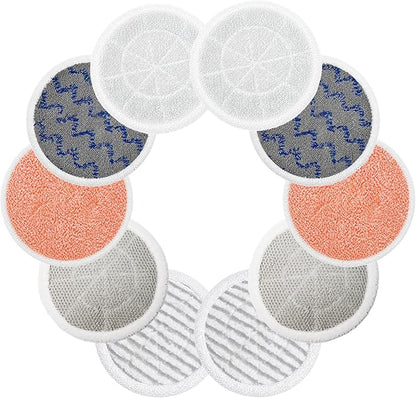 10 Pack Upgraded S7001 Pads Replacement Steam Mop Pads for Shark S8201 S8001 S7001 S7201 S7000AMZ S7000 S7005 S7020 S7001TGT Steam Mop Pads, Steam & Scrub All-in-One Scrubbing Mop Pads