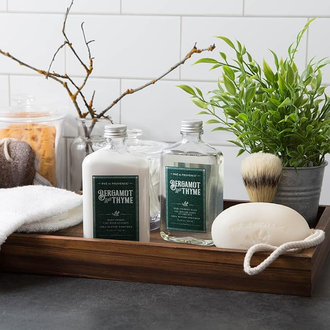Pre de Provence Soap on a Rope Shea Butter Enriched French Bar Soap, 200g, Bergamot & Thyme