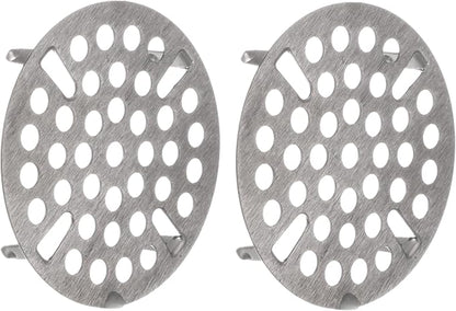 OCS Parts Set of Two Commercial Kitchen Sink Flat Strainers | Universal Fit 3-Inch Stainless Steel Strainer | Fits Most 3 Tier Compartment Sinks (2-Pack)