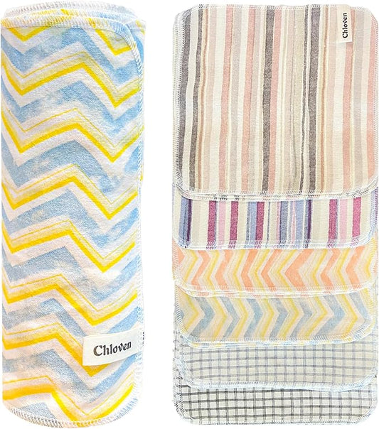 Chloven 30 Pack Reusable Paper Towels, Highly Absorbent Cotton Cloth Washable Paper Towels for Kitchen, Eco Friendly Paperless Towels & Napkins Alternative, Reusable Hand Towels Roll