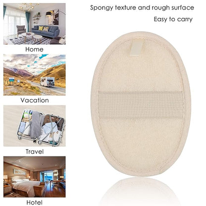 10-Pack Exfoliating Loofah Sponge Pads - Natural Luffa & Terry Cloth, Body Scrubbers for Shower & Bath Mooerca 1