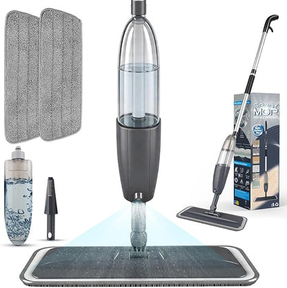 Spray Mop for Floor Cleaning with 360° Rotation - Multi-Surface Floor Cleaner for Wet/Dry Mopping Lightweight Handle for Kitchen Bathroom Hardwood&Tile Floors