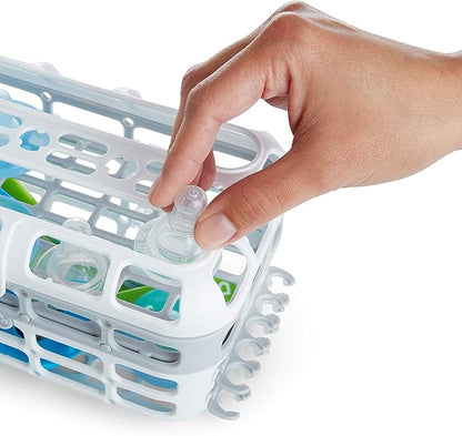 Munchkin® Baby Bottle & Small Parts Cleaning Set, Includes High Capacity Dishwasher Basket & Bristle Bottle Brush, Grey