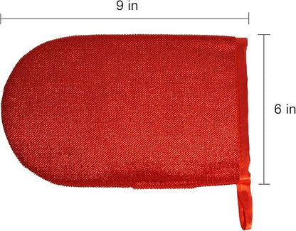 CleanAide Hair Magnet Pet Fur Removal Mitt, Lint, Fur, and Dander Cleanup for Furniture, Clothing, and Upholstery, Reusable, Durable, Quick & Easy Cleaning, Red, 2-Pack