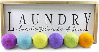 Friendsheep Wool Dryer Balls, Organic Reusable Fabric Softener Alternative for Laundry, Handmade, Fair Trade, Hypoallergenic, Eco-Friendly, Plastic-Free (6 Pack XL - Rainbow Blast)