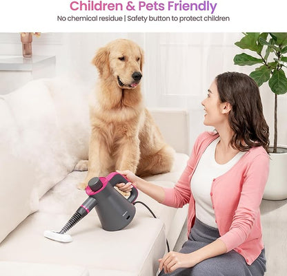 Schenley Portable Handheld Steam Cleaner, High-Pressure Design with Versatile Multi-Surface Accessories, Ideal for Upholstery, Stove, Tiles, Grout, and Auto Cleaning
