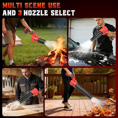 Cordless Leaf Blower for Milwaukee 18V Batteries(No Battery), Handheld Mini Turbo Blowers with 180°Rotatable Head, 6-Speed, Power Display, Battery Powered Blower for Leaves/Dust/Garage/Lawn