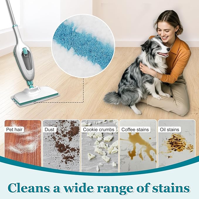6Pack Steam Mop Pads Replacement for Black+Decker Steam Mop SM1600, SM1610, SM1620, HSM13E1, HSMC1300FX, HSMC1321, HSMC1361SG Cleaner Black and Decker Steam Mop Replacement Pads
