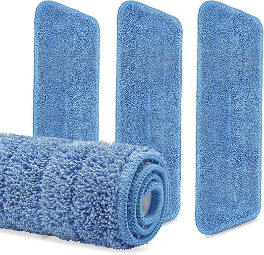 3-Pack Cinch Mop Replacement Heads, Microfiber Mops for Floor Cleaning - Wall Mop with Reusable Washable Pads, Compatible with Cinch Mop - Microfiber Wholesale