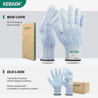 Kebada Cut Resistant Gloves, Food Grade Cut Proof Gloves for Kitchen, ANSI A4 Safety Protection, Ideal for Chef's Work, X-Large