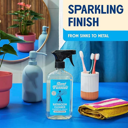 Aunt Fannie's All Purpose Bathroom Cleaner Vinegar Spray for Shower, Tub, Toilet, Tile, Sink and Fixtures, 16.9 Ounces (Pack of 1)