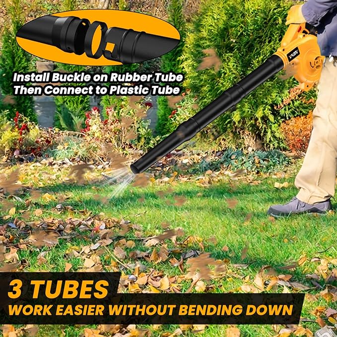Cordless Leaf Blower for Dewalt 20V Max Battery, Jobsite Air Blower with Brushless Motor,6 Variable Speed Up to 180MPH,2-in-1 Handle Electric Blower and Vacuum Cleaner(Battery Not Included)