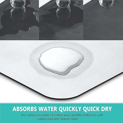 Kitchen Sink Splash Guard Faucet Mat -2 PC Super Absorbent Fast Drying Mat Sink Gadgets-Splash Guard Behind Faucet Drip Catcher for Kitchen, Bathroom,Sink Mat, Dish Drying Mat, Bathroom(23.5" X 5.5" )