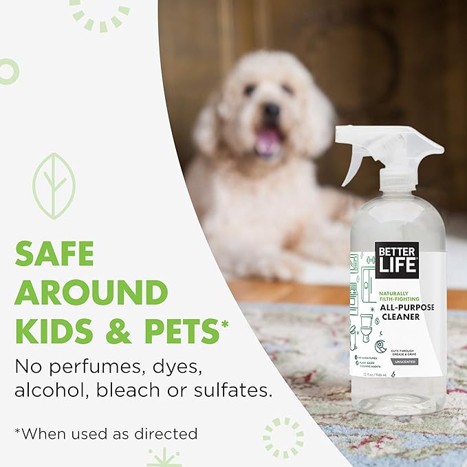 Better Life All Purpose Cleaner Unscented 32 Oz Pack of 2 + Tub and Tile Cleaner 32 Oz Pack of 2
