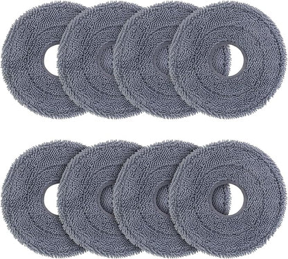 VIEWALL 8 Pack Rotating Mop Pads for Roborock Saros 10R, Saros 20, Saros Z70, Qrevo Edge 2, Qrevo CurvX Vacuum Cleaner, Washable Microfiber Mop Cloth Replacement Accessories