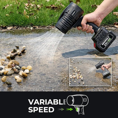 NovorikX 20V Cordless Mini Turbo Leaf Blower, 30000RPM Handheld Snow Blower with 2 X 3.0Ah Batteries & Charger, Ultra-Light, 55m/s for Car/Lawn/Garage Cleaning and Snow Removal