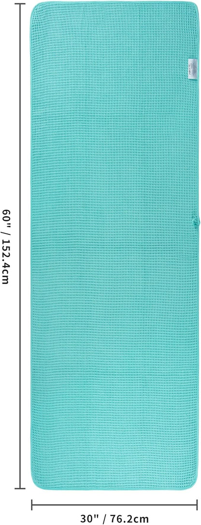 POLYTE 430 GSM Microfiber Oversize Quick Dry Lint Free Bath Towel, 60 x 30 in, 4 Pack (Waffle Weave)