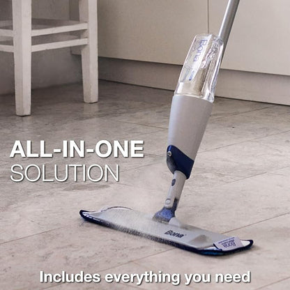 Bona Spray Mop Air - Includes Multi-Surface Floor Cleaner Concentrate and Microfiber Pad - Lemon Mint Scent - Lightweight & Compact Mop