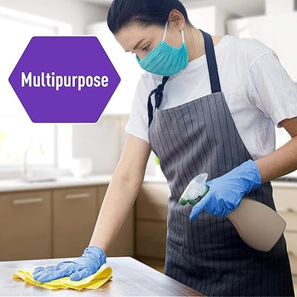 MED PRIDE Nitrile/Vinyl Blend Exam Gloves, Powder-Free, Latex-Free, Disposable, Non-Sterile, Blue, Small (Box of 100)
