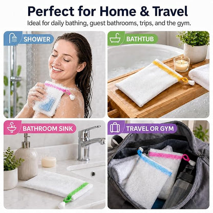 Lagincig 20 Pcs Soap Bag - Mesh Bar Soap Pouch with Drawstring, Nylon Foaming Holder for Shower, Travel, Gym, Bathroom
