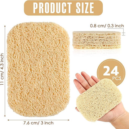 Mumufy 48 Pcs Soap Exfoliating Bag Holder Set Natural Sisal Soap Saver Bag Pouch and Lifting Pads Body Scrubber, Exfoliator Christmas Gifts for Bathroom Shower Bath Use