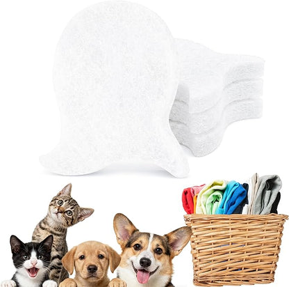 Pet Hair Remover for Laundry,Reusable Dog & Cat Hair Catcher for Washing Machine & Dryer,Effectively Removes Fur,Lint and Dander from Bedding,Clothes(4Pcs White)
