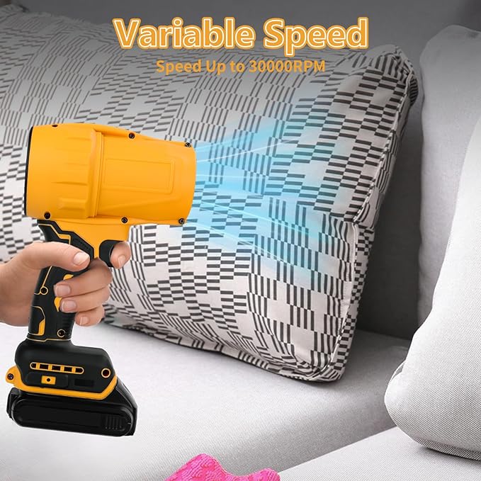Cordless Leaf Blower for DeWalt 20V Battery, 30000 RPM Handheld Jet Fan Air Blower, Mini Jet Dry Blowers Fan for Patio Cleaning, Lawn, Car (NO Battery)