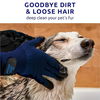 Pat Your Pet Grooming Gloves - Cat & Dog Hair Remover Glove for Deshedding Long and Short Fur