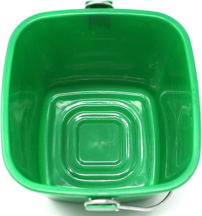 Small Green Detergent Bucket - 3 Quart Cleaning Pail - Set of 3 Square Containers
