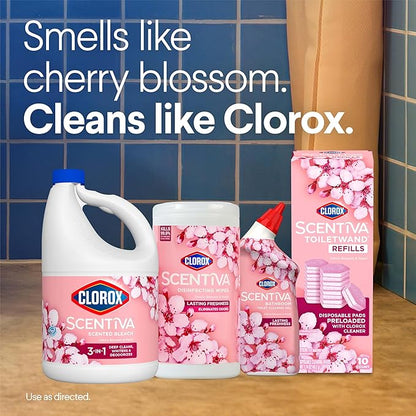 Clorox Scentiva ToiletWand Refills, Value Pack, Cherry Blossom and Peach, 20 Count